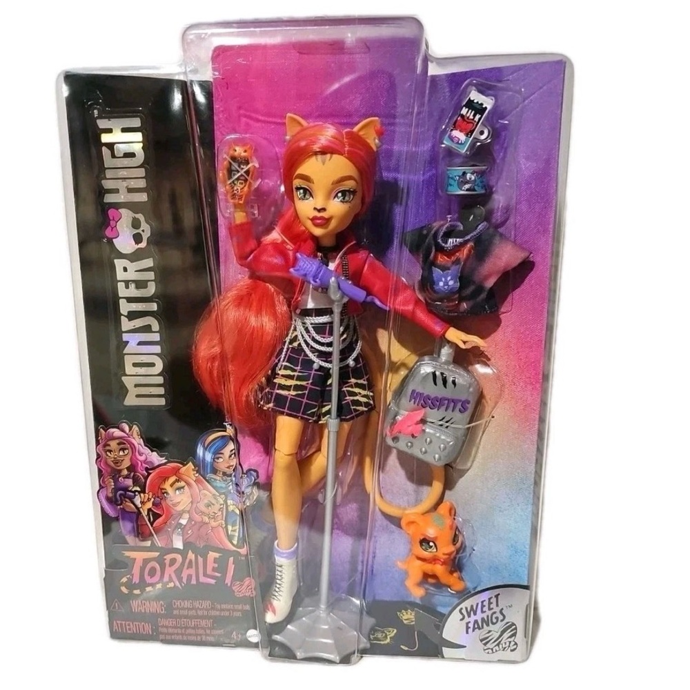 Monster High Toralei Stripe Doll G3 2022 Reboot Sweet Fangs Doll.